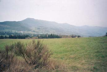 In lontananza la cima del Monte Pratone (Fi).